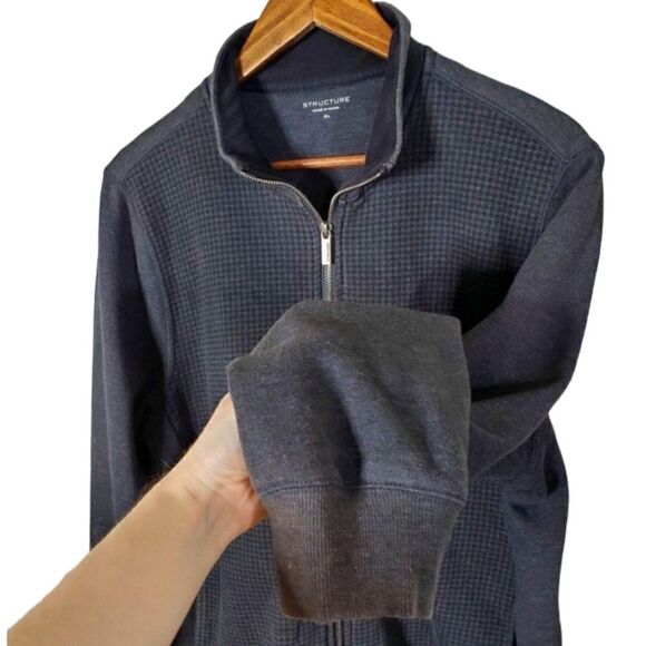 Structure Mens Waffleknit Gray Sweater Size XL - Picture 3 of 6